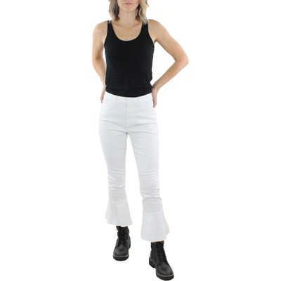 

Guess Женские джинсы Ayla Kick White Denim с высокой посадкой и оборками-клеш  BHFO 6905, Pure white