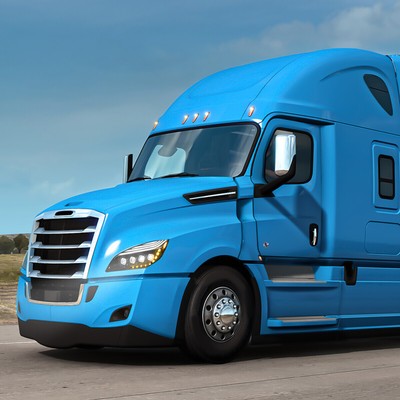 For 18-24 Freightliner Cascadia Quad Square Halo LED DRL Projector Headlights