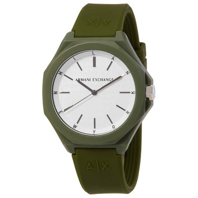 Мужские часы Armani Exchange Andrea с белым кварцевым циферблатом AX4601