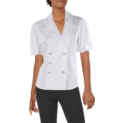 Женская белая рубашка с запахом из поплина Karl Lagerfeld Paris XS BHFO 8122