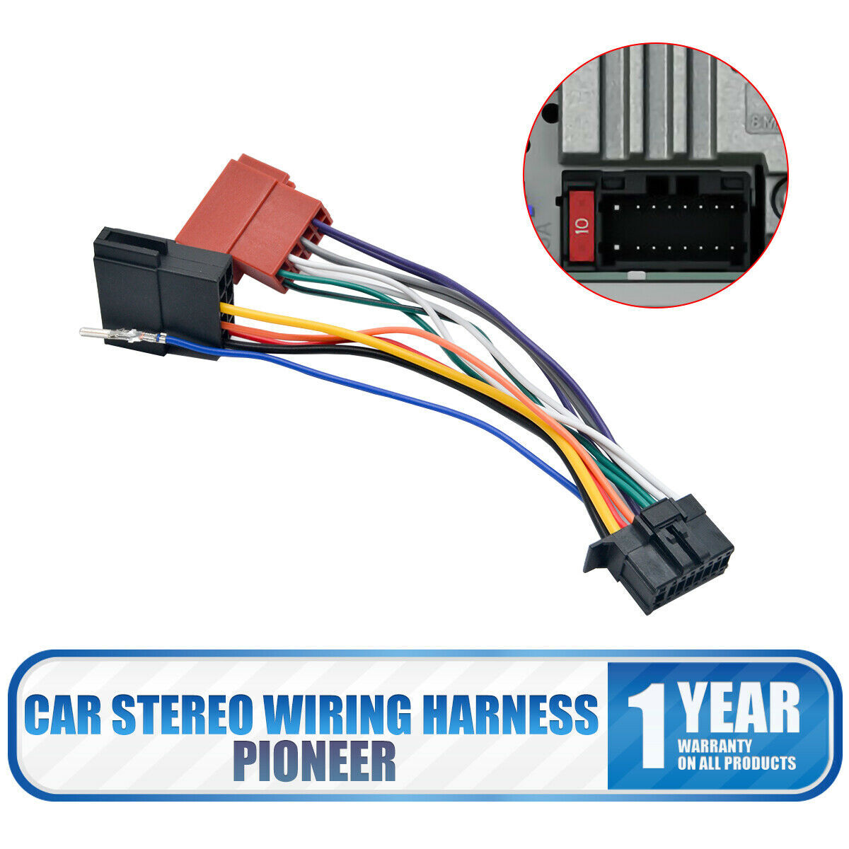 Car Stereo Radio ISO/Android Wiring Harness Connector Adaptor Cable For PIONEER
