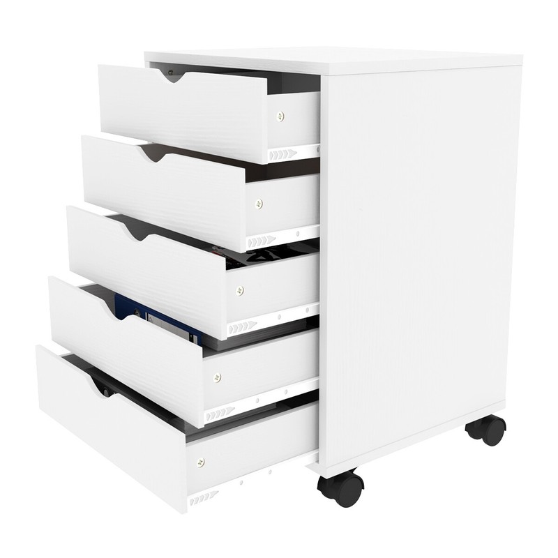 5-Drawer Dresser Storage Cabinet Tower Organizer for Bedroom Closet Entryway