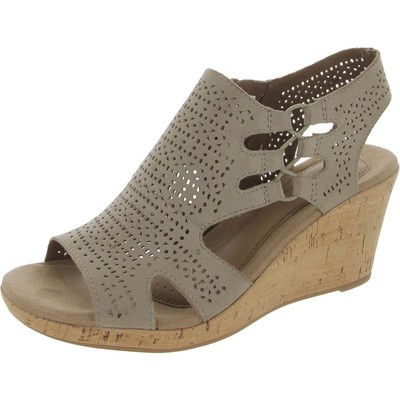 Женские босоножки на танкетке Janna темно-серого цвета Cobb Hill by Rockport шириной 7,5 см (C, D, W) 8144