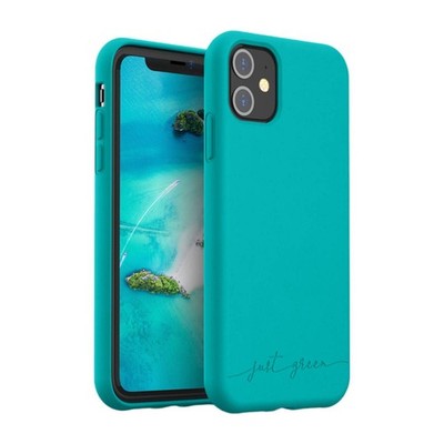 JUST GREEN Coque de Protection pour iPhone 11 Natura Recyclable Bleu