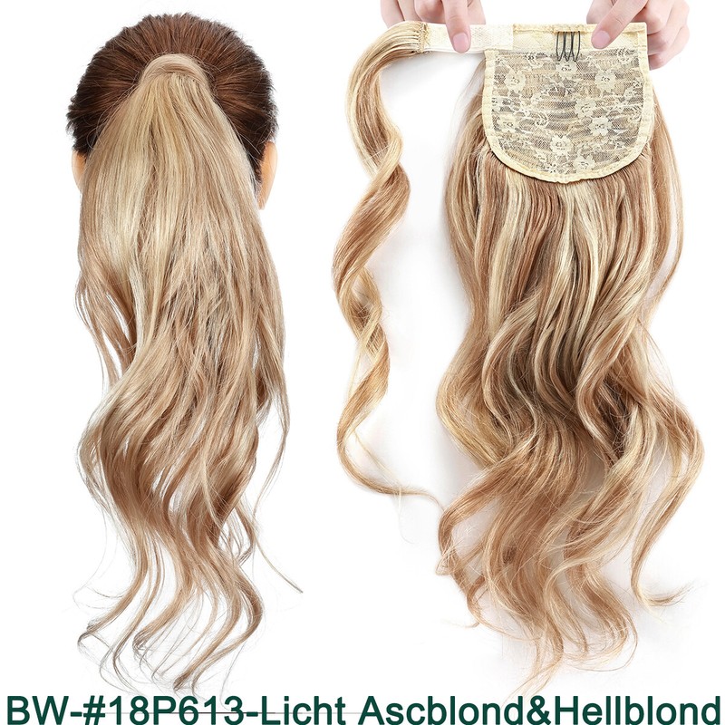 Any Color Ponytail Clip In 100% Human Hair Extensions WRAP Around/On Pony Thick