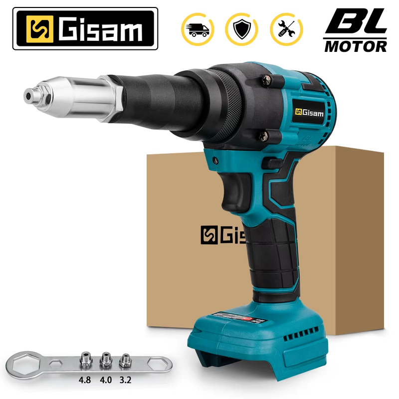 20000N Brushless Electric Rivet Gun No Battery 2.4~4.8mm Cordless Rivet Nut Gun