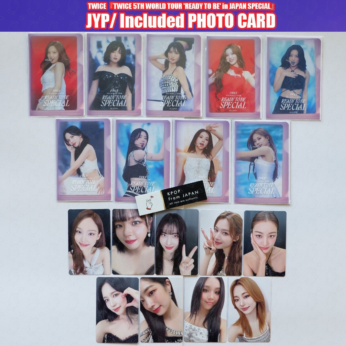 TWICE サインチェキ5TH WORLD TOUR ’READY TO BE‘ TWICE 5th World Tour Ready To Be Official Trading Card