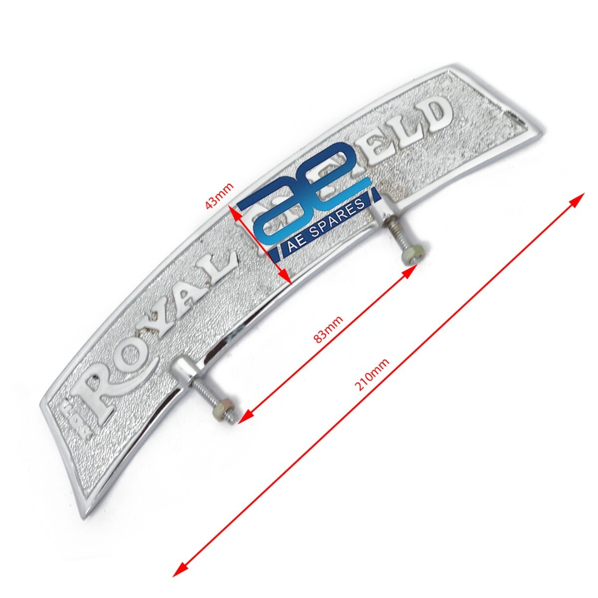 Front Mudguard License Plate Brass & Chrome For Royal Enfield Early Model 