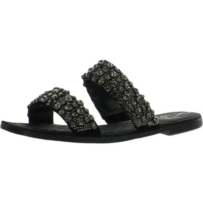 

Женские черные замшевые шлепанцы Sam Edelman Ezel 7, средний (B,M) BHFO 4345, Black suede