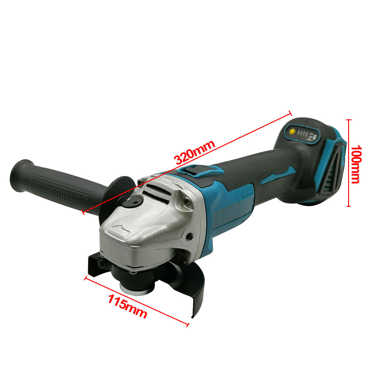 Brushless Cordless 100mm Angle Grinder Tool Battery + Charger For