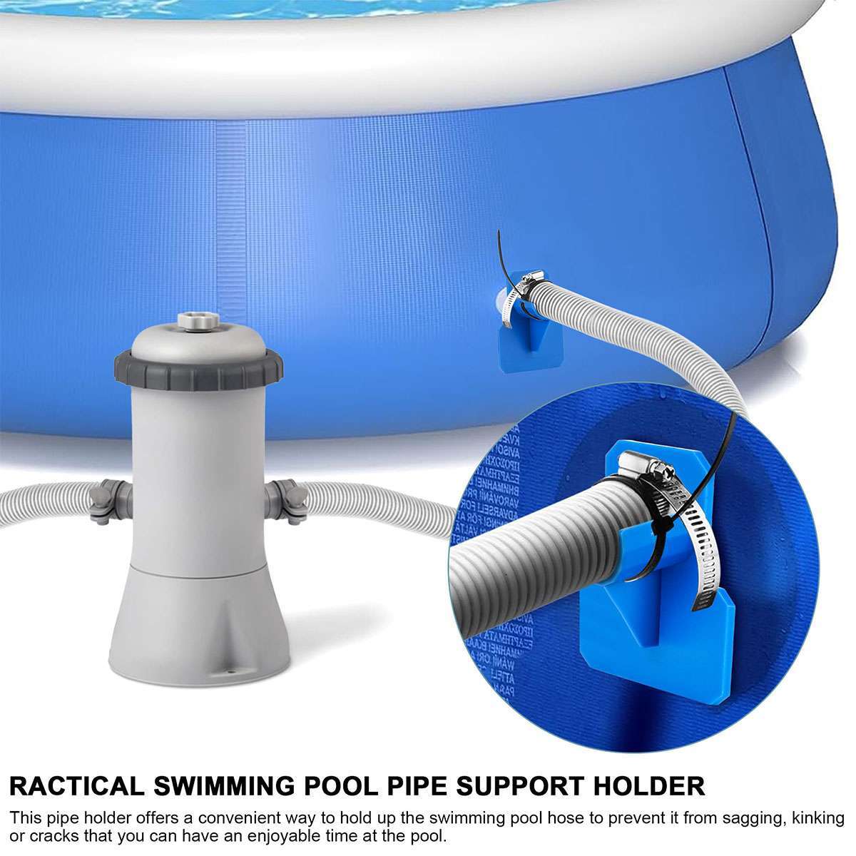 Swimming Pool Pipe Holder Mount for Intex Above Ground Hose Bracket Tool Lots