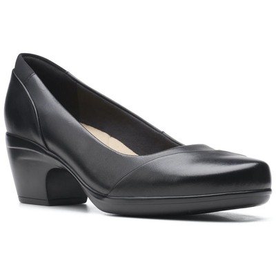 

Женские черные туфли-лодочки без шнуровки Clarks Emily Alexa 7.5 Medium (B,M) BHFO 5031, Black leather