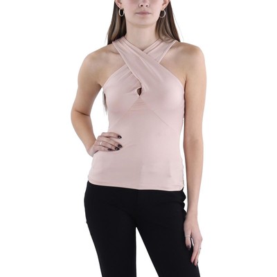 BCBGMAXAZRIA Женский бежевый пуловер на бретелях крест-накрест, топ-блузка XS BHFO 4222