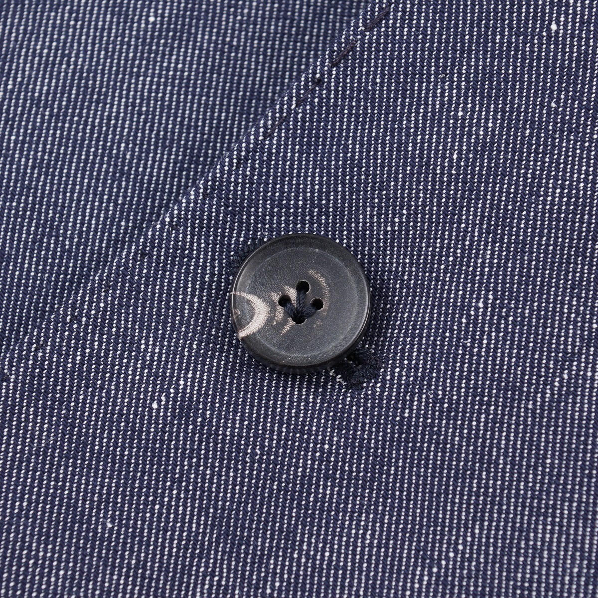 Pre-owned Luigi Borrelli Unlined Chambray Suit With Drawstring Jogger Pants 40r (eu50) In Blue