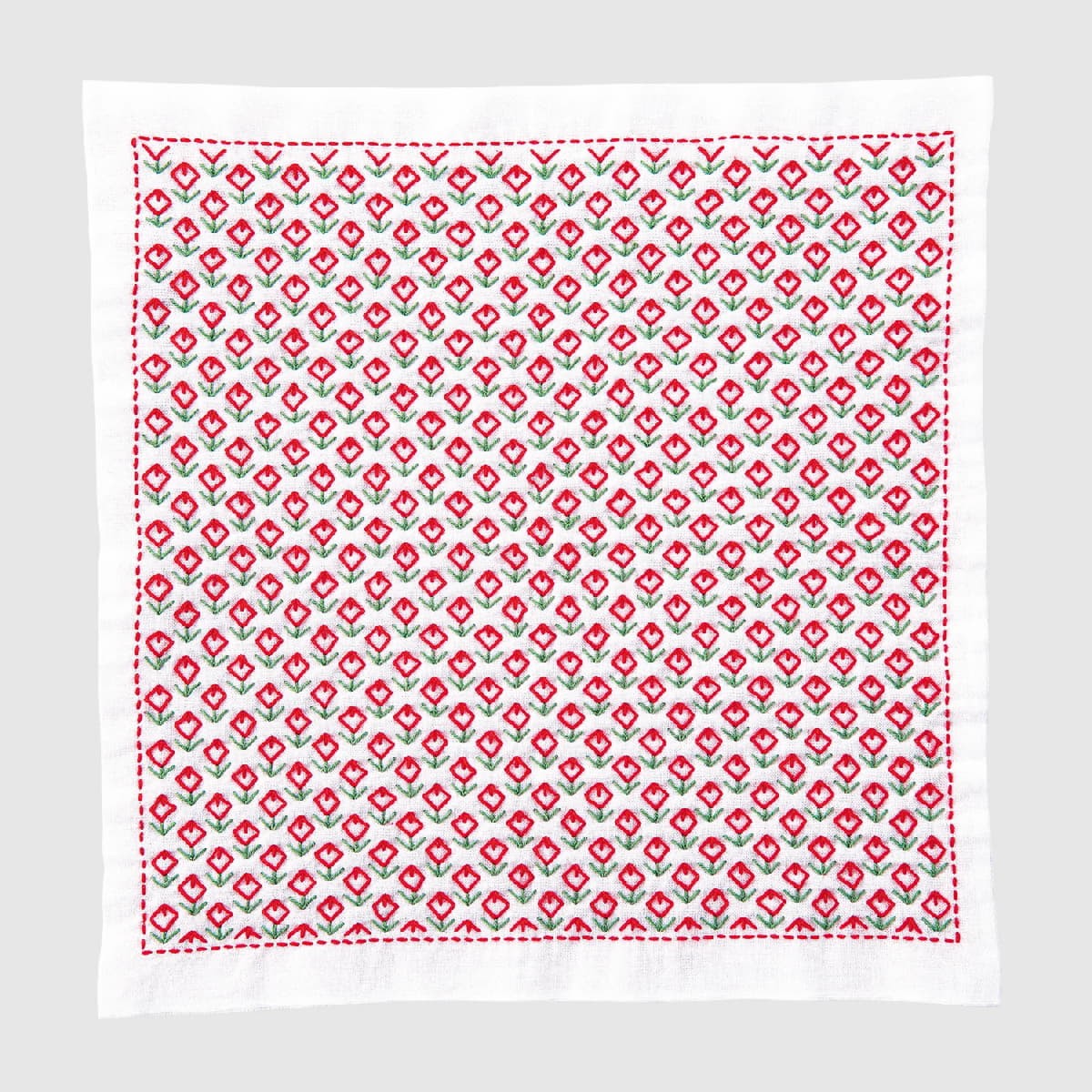 Olympus stamped Hitomezashi Sashiko stitch kit 