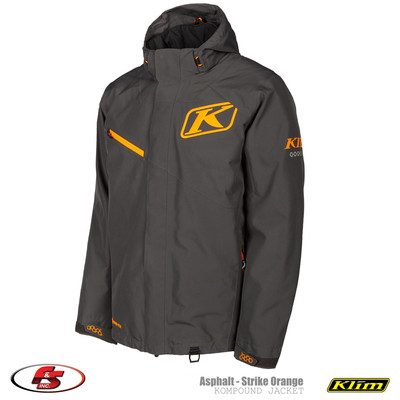 NEW KLIM KOMPOUND Snowmobile Gor-tex JACKET Black/Hi-vis/Orange LG XL 2X 3X