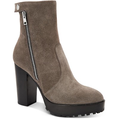 

Женские серые замшевые ботильоны All Saints Ana 10 Medium (B,M) BHFO 3285, Grey suede
