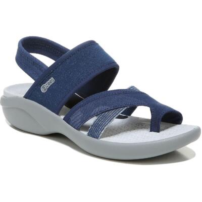 

Женские синие сандалии с ремешками Bzees Call Me Slip On 7 Medium (B,M) BHFO 6884, Navy