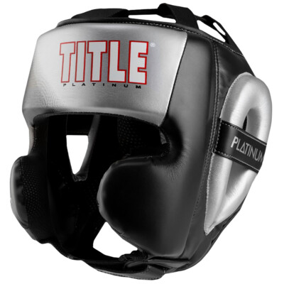 Title Boxing Platinum Proclaim Power Training Headgear - Black/Silver