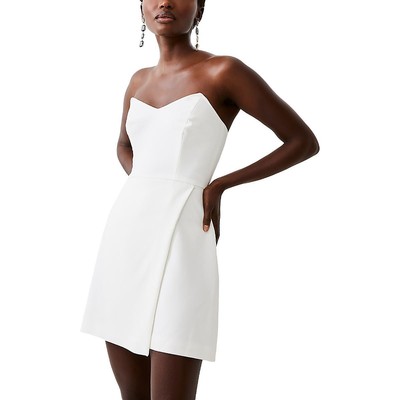 French Connection Womens White Fitted Mini After Party Mini Dress 4 BHFO 1630