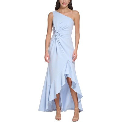Женское синее трикотажное вечернее платье на одно плечо Vince Camuto, 4 BHFO 3247