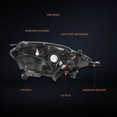 For 16-18 Sentra OE Factory Style Headlights Lamps Smoked Housing Clear Corner