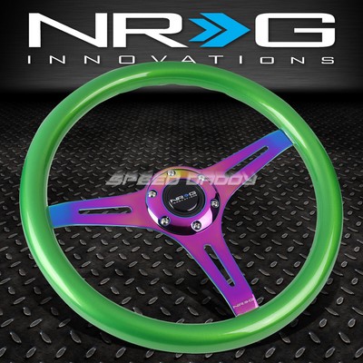 ОБЛЕГЧЕННОЕ РУЛЕВОЕ КОЛЕСО NRG 350 ММ С 6-БОЛТОВОЙ РУКОЯТКОЙ ИЗ ЗЕЛЕНОГО ДЕРЕВА NEO С ХРОМИРОВАННЫМИ СПИЦАМИ