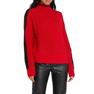

Sanctuary Womens Cruise Knit Mock Neck Striped Pullover Sweater Top BHFO 1585