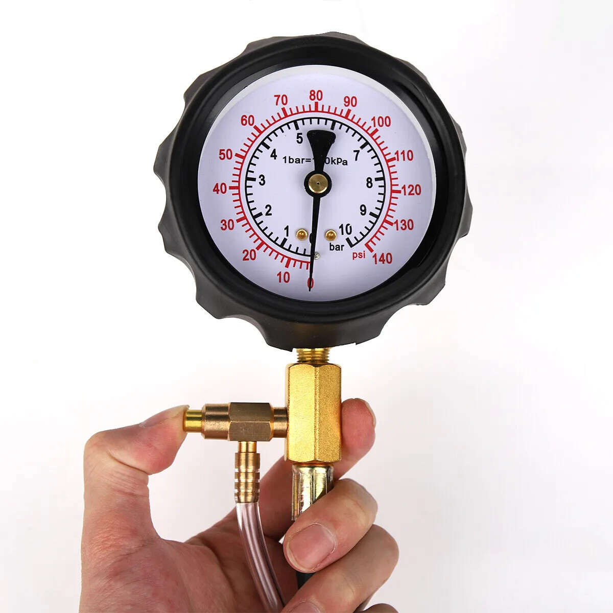 Fuel Injection Pump Pressure Tester Manometer Gauge Kit System Test Set -140 PSI