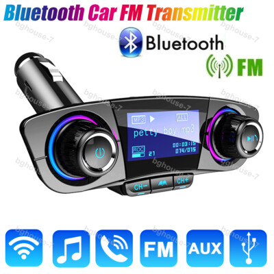 Bluetooth Car FM Transmitter MP3 Player Hands free Radio Adapter Kit USB Charger