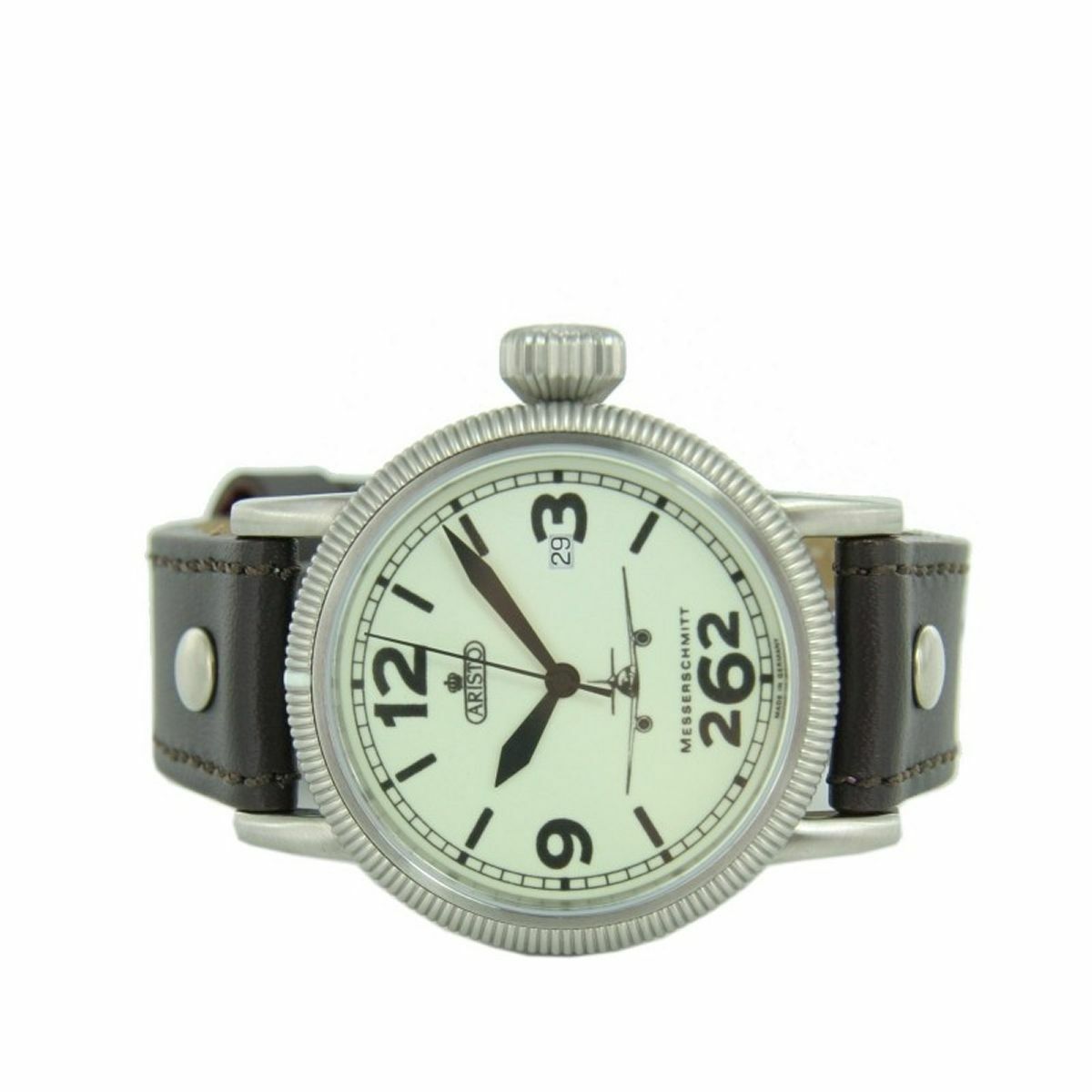 Pre-owned Messerschmitt Aristo Men's  Watch Pilot Watch Me 262 Automatic Yellow 3h262-7