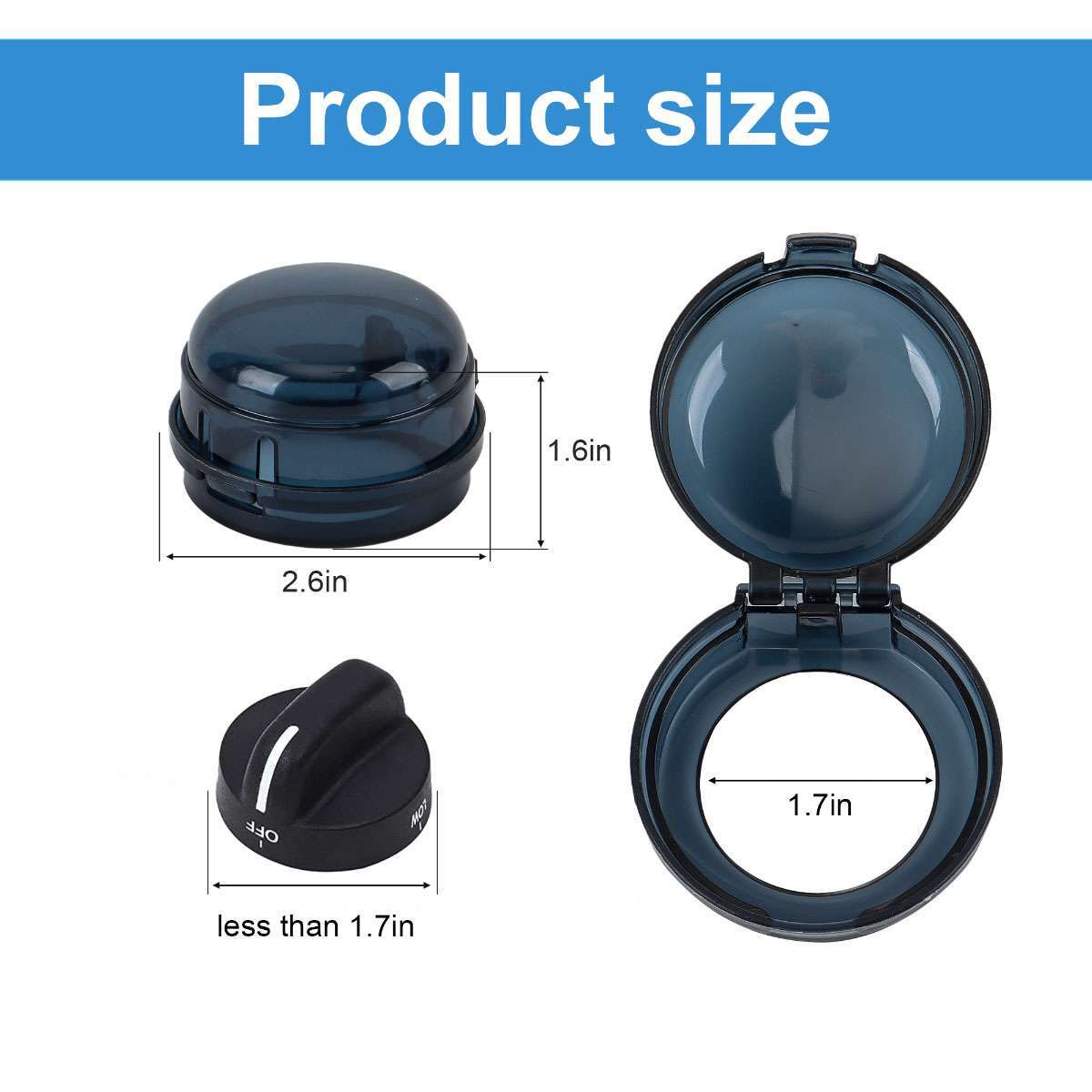 5Pcs Adhesives Stove Knob Safety Covers Child Proof Lock for Kids Toddlers Baby