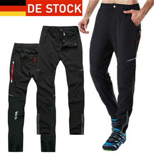 Fahrradhose Radhose Funktionshose Laufhose Lang winddicht atmungsaktiv Herren DE