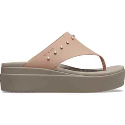Женские босоножки Crocs - Бруклинские шлепанцы на платформе с шипами, босоножки на танкетке
