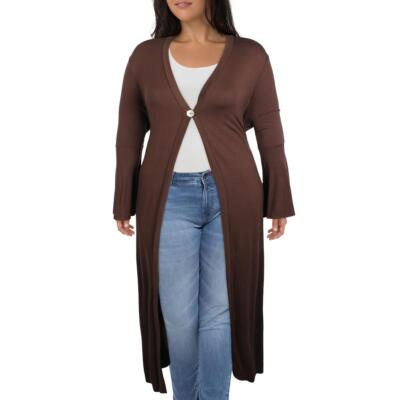 

Коричневый женский свитер-кардиган 24seven Comfort Apparel Plus  BHFO 3980