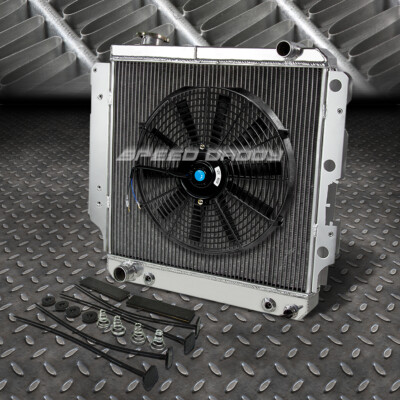 3-РЯДНЫЙ АЛЮМИНИЕВЫЙ РАДИАТОР + 1X16 ВЕНТИЛЯТОРОВ ЧЕРНОГО ЦВЕТА ДЛЯ 87-06 JEEP WRANGLER YJ/TJ 2.4-4.2