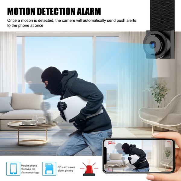 1080P HD Wireless Mini WIFI screw Hidden Nanny Spy DIY Camera Pinhole DVR cam - Image 30