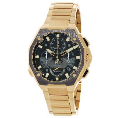 Мужские кварцевые часы Bulova Series X с черным циферблатом 98B429