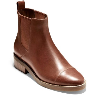 Женские коричневые ботинки Челси Cole Haan из искусственной кожи среднего размера (B,M) BHFO 4960