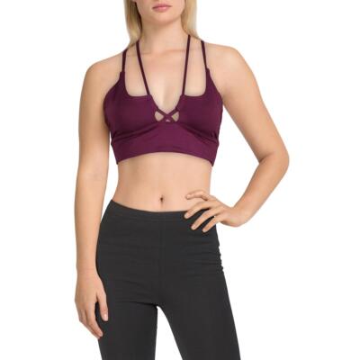 

Движение FP от Free People Ready To Женский спортивный бюстгальтер с рюшами и рюшами, Acai