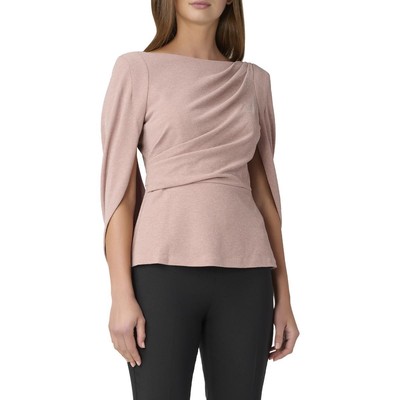 Женская розовая блузка с металлическими рукавами-накидками Adrianna Papell, топ 6 BHFO 6514