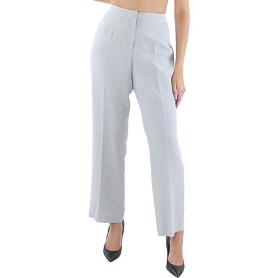 

Le Suit Женские серые вязаные прямые классические брюки Брюки Petites  BHFO 1199, Light grey, 50040824-MP