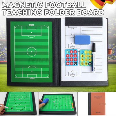 A4 Fußballbrett Taktiktafel Fußball Taktikmappe Train PU Leader Coachboard DE