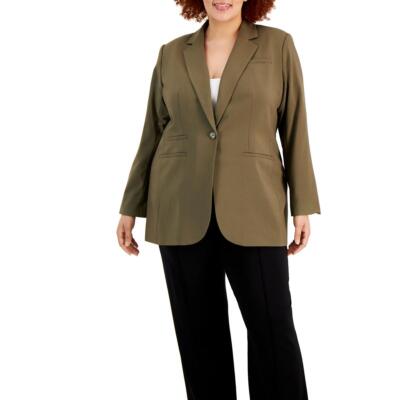 

Calvin Klein Женский Костюм Отдельный Офис Пиджак На Одной Пуговице Плюс BHFO 1294, Caper