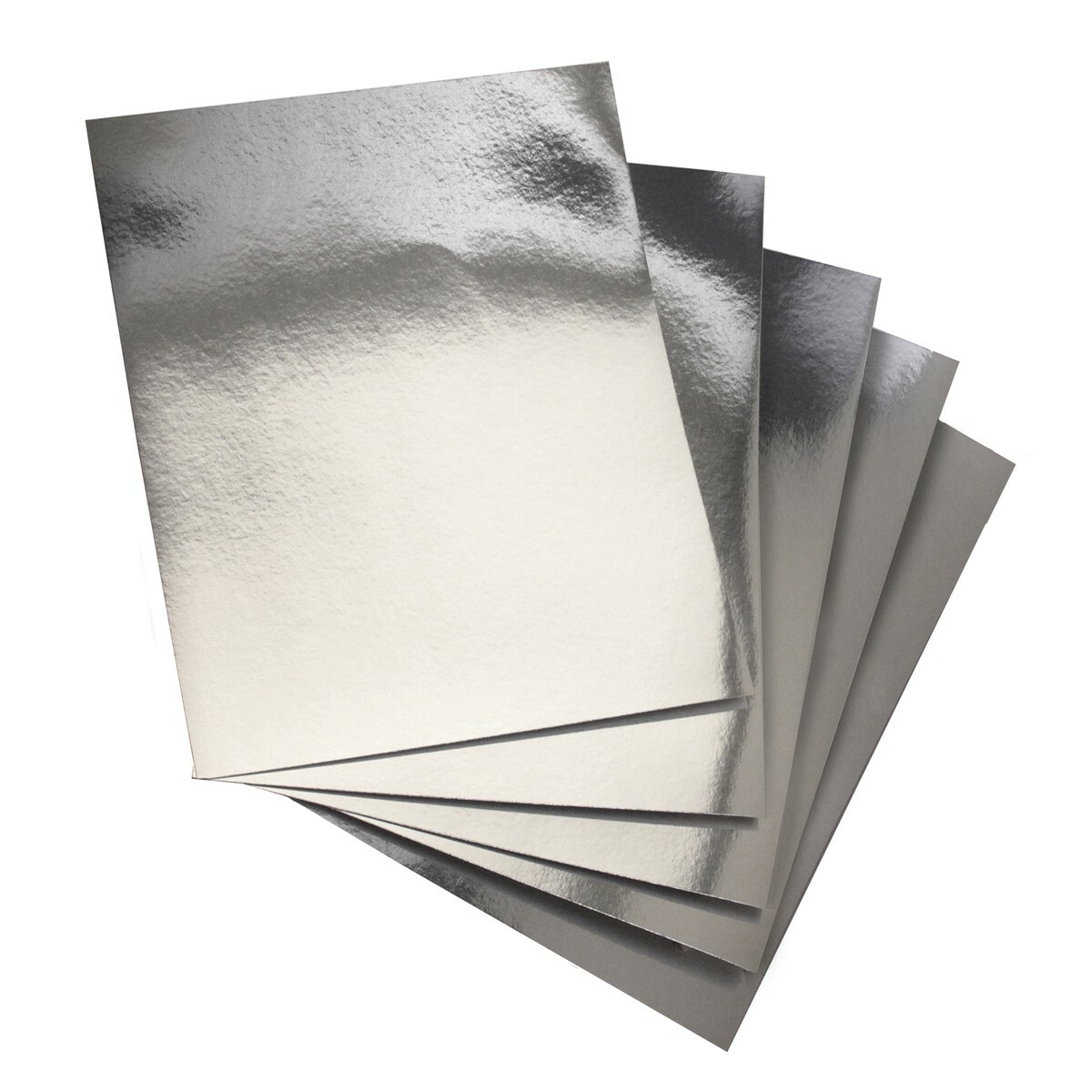 Hygloss Silver, 8.5 x 11-Inch Metallic Foil Board Sheets