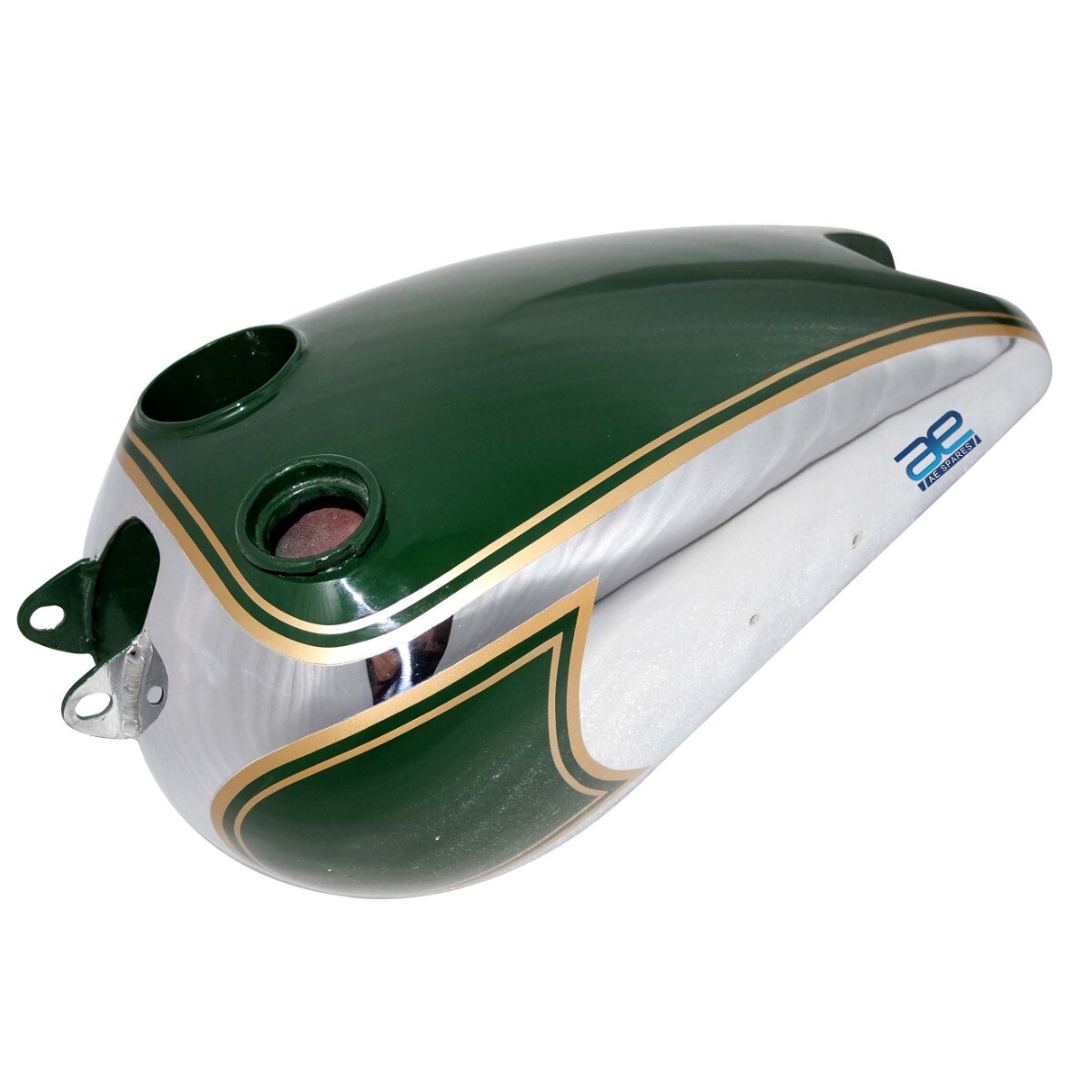 BSA C10 C11 250 Silver Chrome plated Petrol Fuel Gas Tank with 120 MPH Speedometer & Cap  