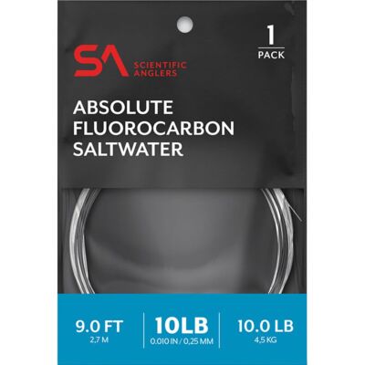 Scientific Anglers Absolute Fluorocarbon Saltwater Leader, 1 упаковка, длина 9 футов