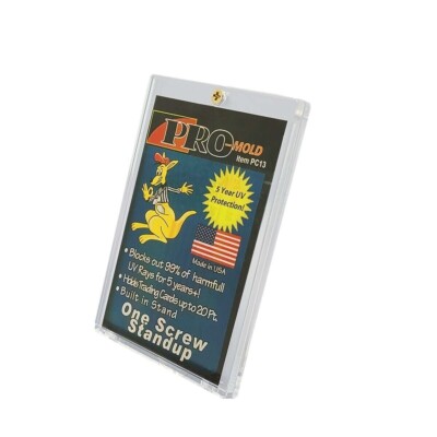 1 NEW! PRO-MOLD PC13 ONE SCREW CARD HOLDER W/BUILT ON STAND 20PT 5 YEARS+UV