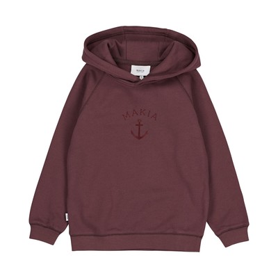 

Makia Folke Hoodie Men красное красное дерево, Коричневый