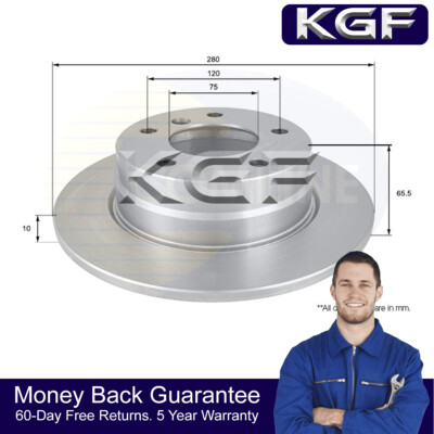 KGF Rear Brake Disc Fits BMW 1 Series 2004-2011 1.6 2.0 D + Other Models #1